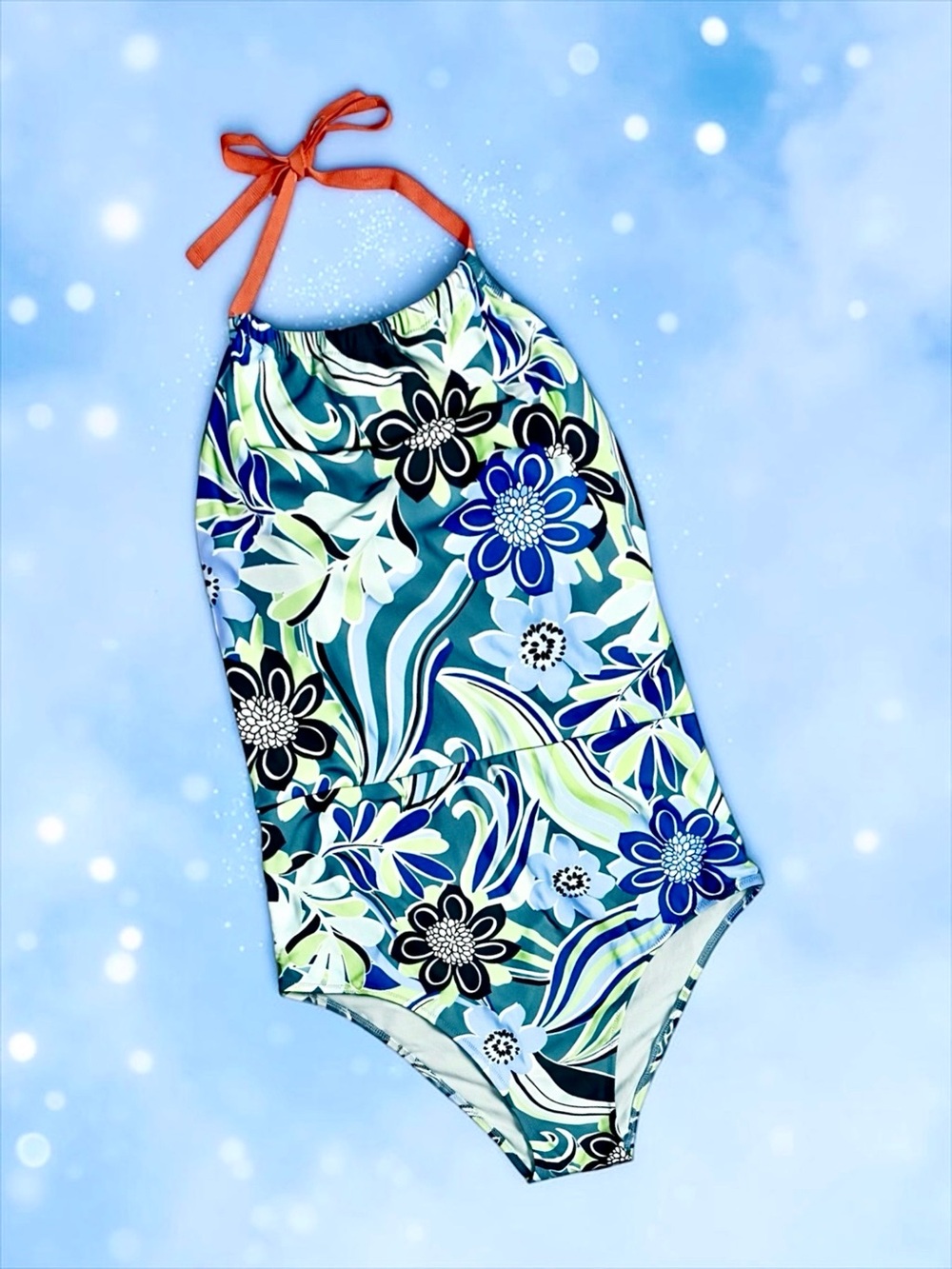 Aerie Retro Floral Halter One‑Piece Swimsuit 🩱 Women’s XL